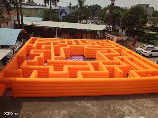 オレンジ 100SQM 屋外公園 遊園地 充気迷宮 レンタ販売