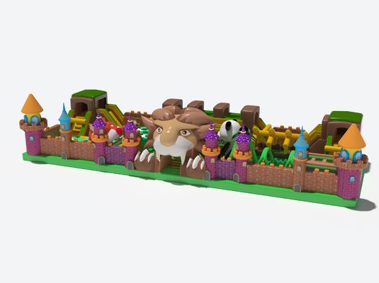ライオン テーマ 公園 スライド 充気式 ジャンプ 城 子供 向け