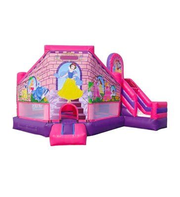 ピンク紫の充電式ディズニーランド プリンセス ボンシーキャッスル 子供向け