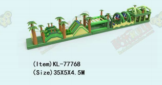 熱帯ジャングル - 子供用プレイエリア向けインフレータブル遊具