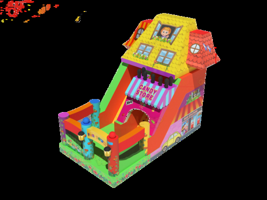 キャンディショップのテーマで フンパーク乾燥式充気式跳ね回りスライド