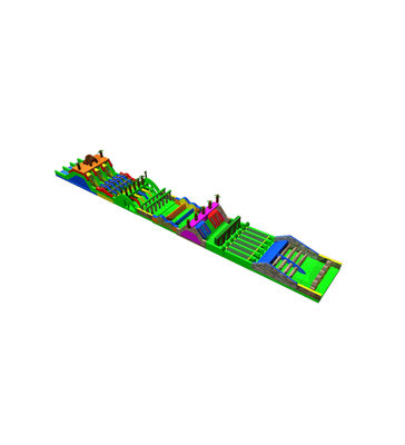 活気のある多彩の多彩の 膨らませられる障害物レースの遊び場