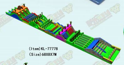 活気のある多彩の多彩の 膨らませられる障害物レースの遊び場