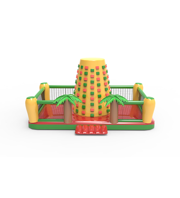 インフレータブルロッククライミング:楽しいアウトドアアドベンチャープレイグラウンド 熱帯ヤシの木