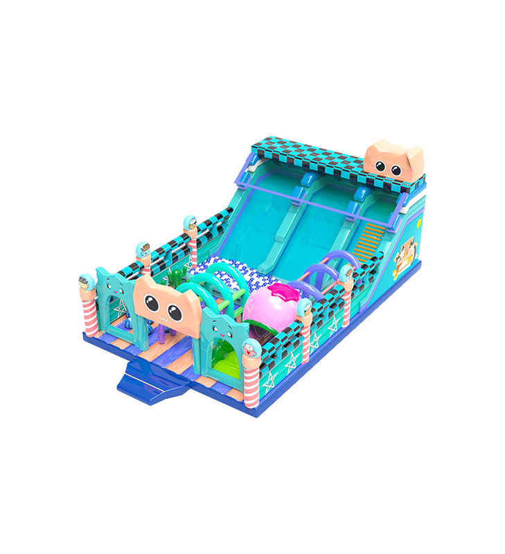 カスタマイズされたIP カラフルな子供 遊び場 膨らませられるスライド ボンチ