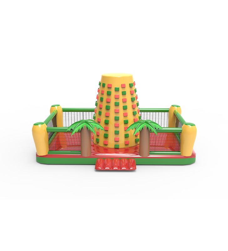 インフレータブルロッククライミング:楽しいアウトドアアドベンチャープレイグラウンド 熱帯ヤシの木